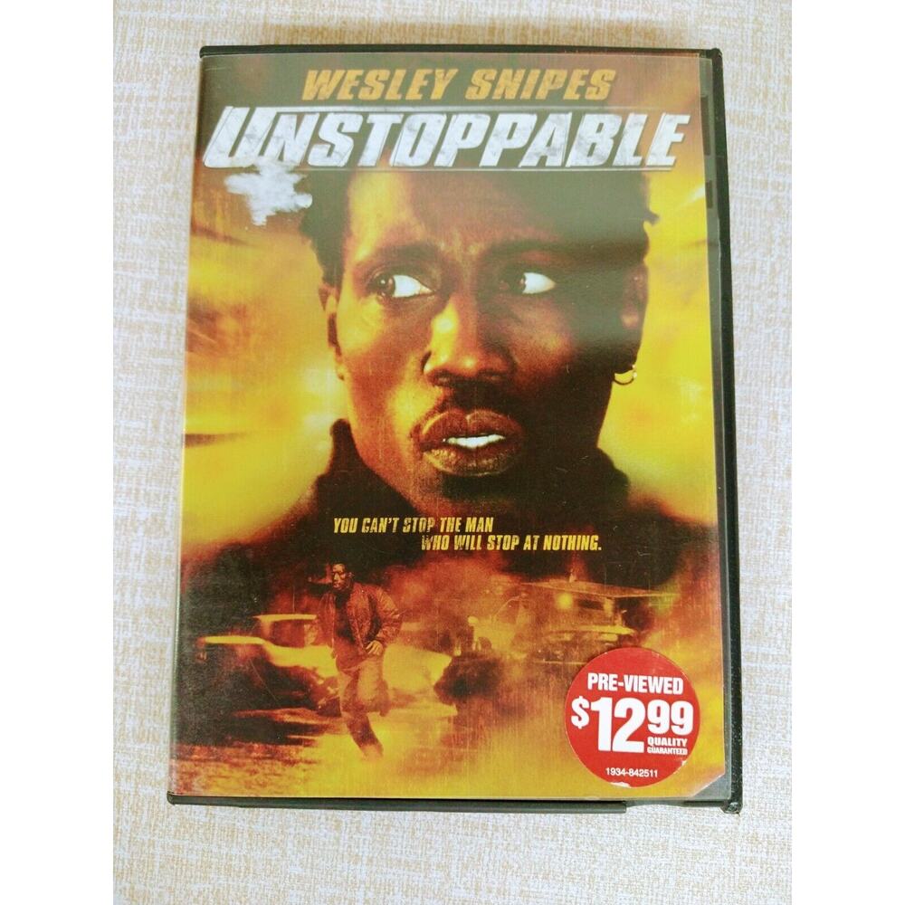 DVD Unstoppable 2004 Wesley Snipes‎ Action Adventure - Blockbuster Case